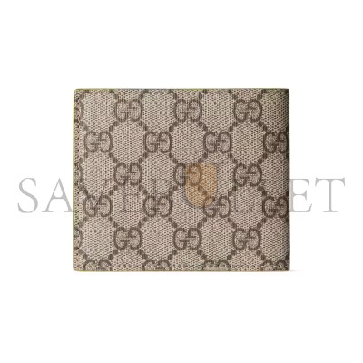 GUCCI ACID GREEN INTERIOR GG BI-FOLD WALLET 768243FACQC9742 (21*9cm)