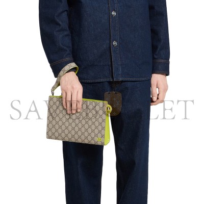 GUCCI BI-COLOR SMALL POUCH 768255FACQC9742 (23*18*6cm)