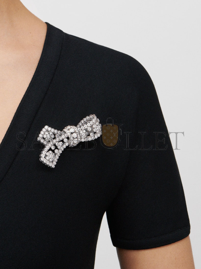 VAN CLEEF ARPELS SNOWFLAKE NOEUD CLIP - PLATINUM, DIAMOND VCARP39700 VAN CLEEF ARPELS SNOWFLAKE NOEUD CLIP - PLATINUM, DIAMOND VCARP39700