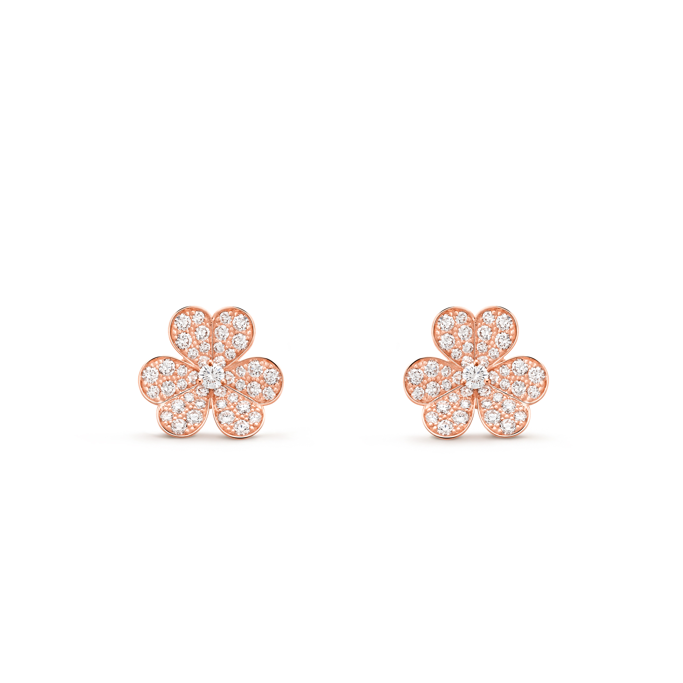 VAN CLEEF ARPELS FRIVOLE EARRINGS, SMALL MODEL - ROSE GOLD, DIAMOND VCARP7RM00 VAN CLEEF ARPELS FRIVOLE EARRINGS, SMALL MODEL - ROSE GOLD, DIAMOND VCARP7RM00