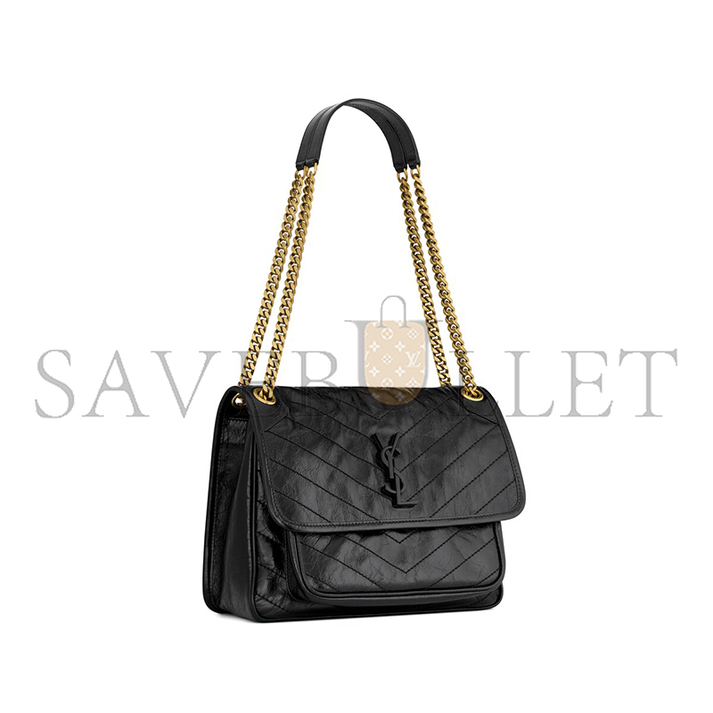 YSL NIKI MEDIUM IN VINTAGE LEATHER 6331580EN071000 (28*20*8.5cm)
