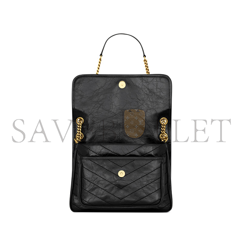 YSL NIKI MEDIUM IN VINTAGE LEATHER 6331580EN071000 (28*20*8.5cm)