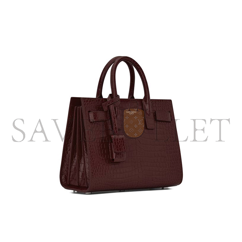YSL SAC DE JOUR IN CROCODILE-EMBOSSED LEATHER-NANO 392035DND1N6475 (22*18*10.5cm)