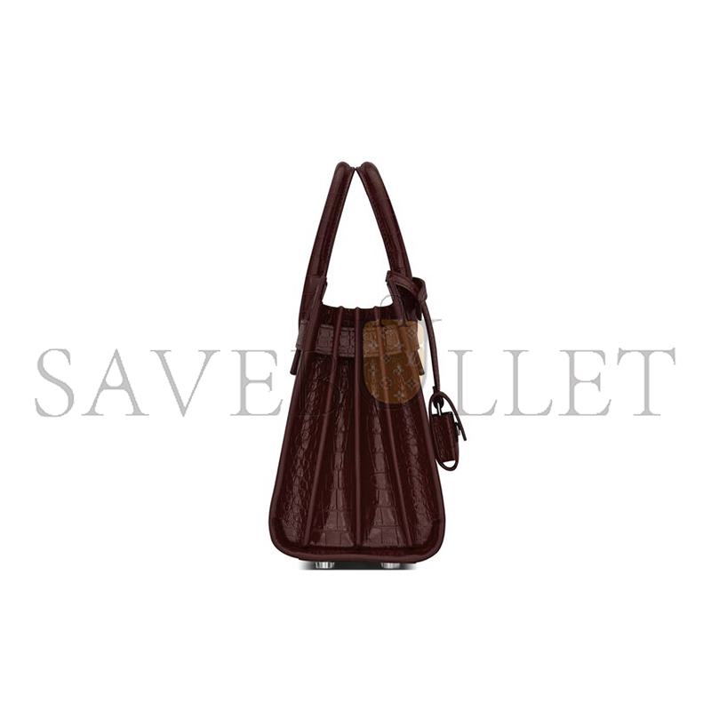 YSL SAC DE JOUR IN CROCODILE-EMBOSSED LEATHER-NANO 392035DND1N6475 (22*18*10.5cm)