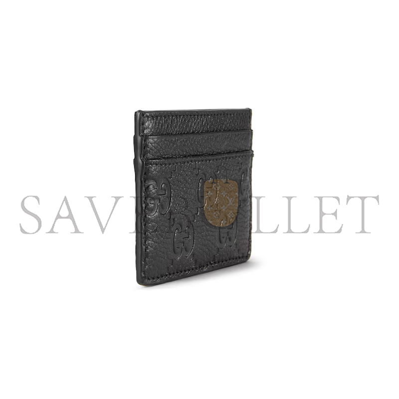 GUCCI GG EMBLEM CARD CASE 815883AAEEM1000 (10*7cm)