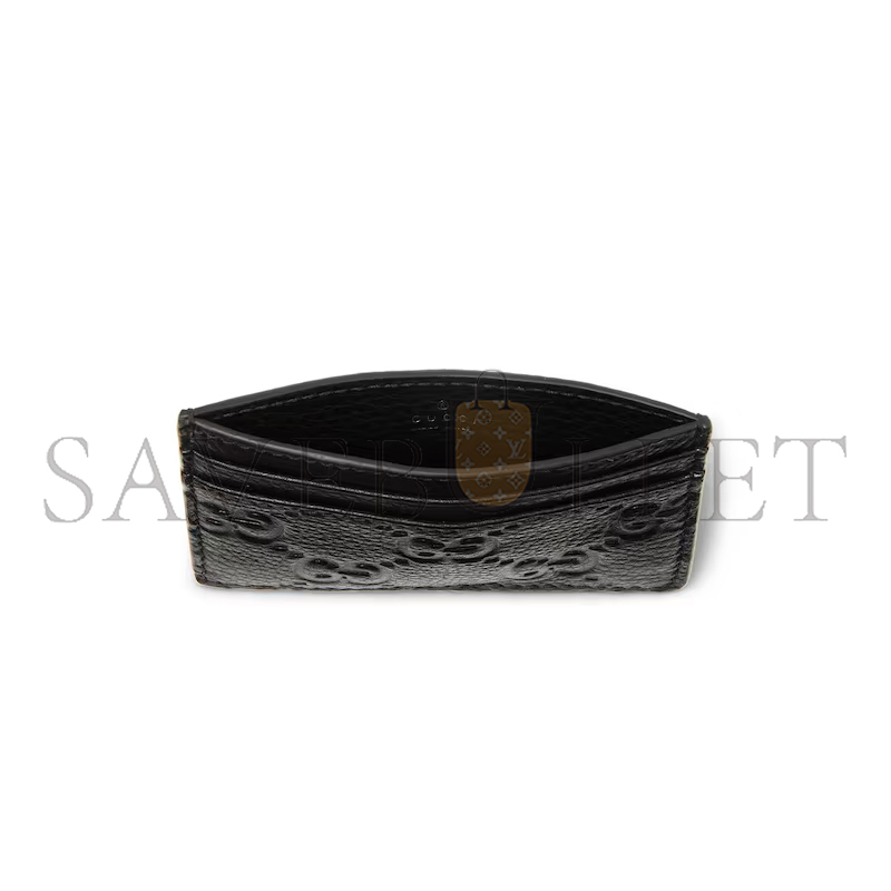 GUCCI GG EMBLEM CARD CASE 815883AAEEM1000 (10*7cm)