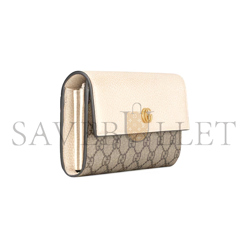 GUCCI GG MARMONT BI-COLOR CONTINENTAL WALLET 45611617WAG9096 (10*19*3.5cm)