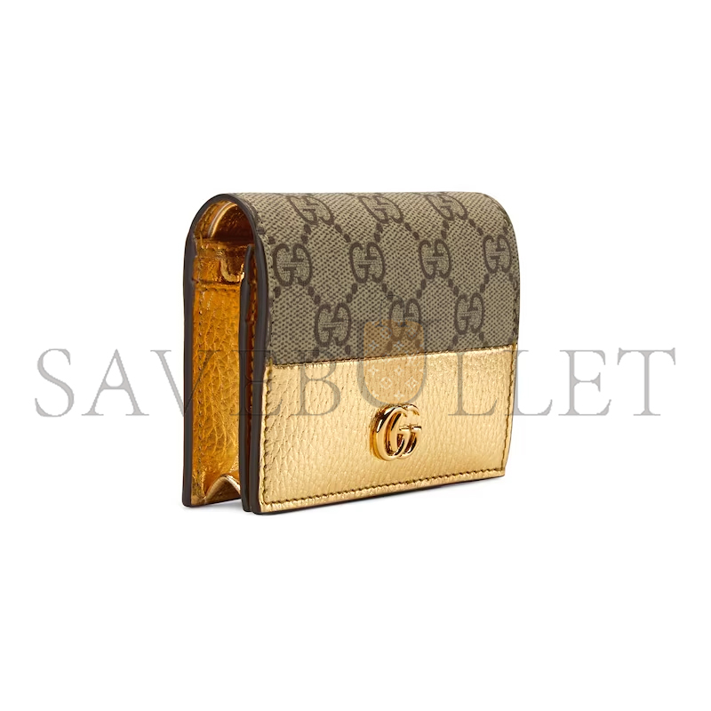 GUCCI GG MARMONT BI-COLOUR CARD CASE WALLET ‎658610AABGY8658 (11*8.5*3cm)