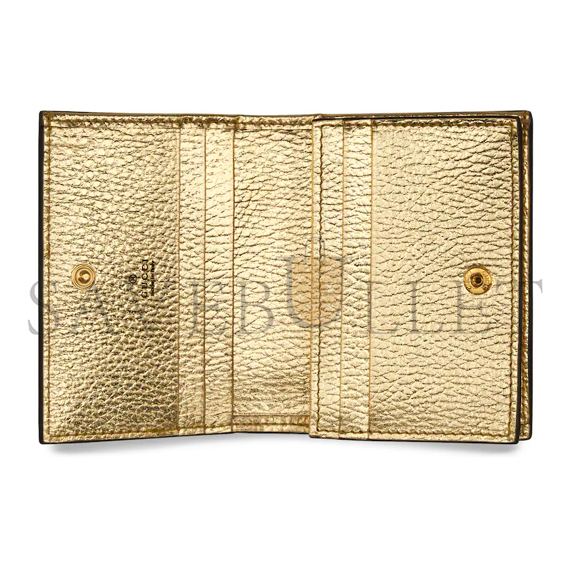 GUCCI GG MARMONT BI-COLOUR CARD CASE WALLET ‎658610AABGY8658 (11*8.5*3cm)