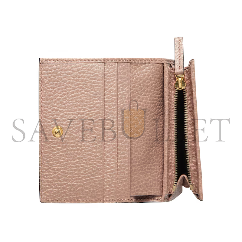GUCCI GG MARMONT BI-COLOUR CARD CASE WALLET ‎65861017WAG5788 (11*8.5*3cm)