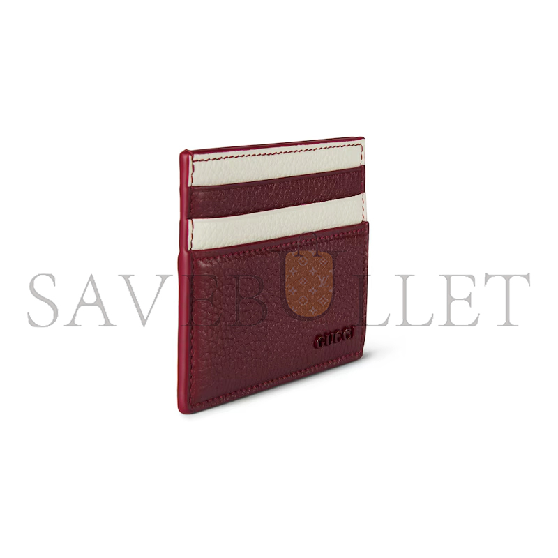 GUCCI BI-COLOR CARD CASE WITH GUCCI LOGO ‎‎817043AAEGG6247 (10*8cm)