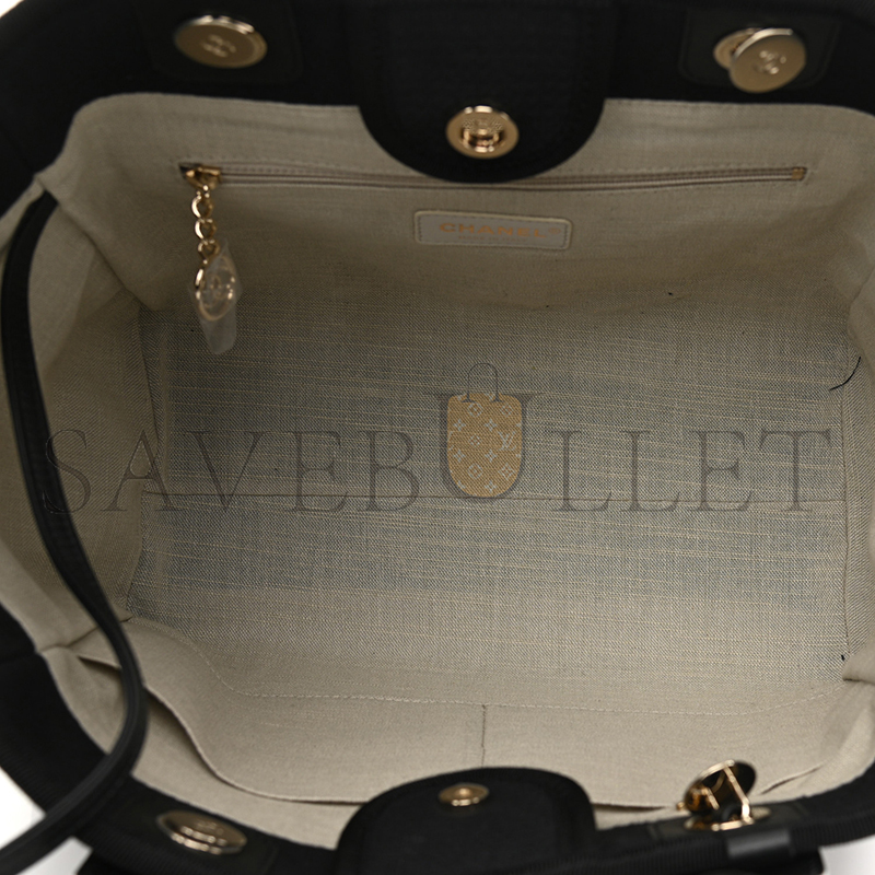 CHANEL TOTE CANVAS & GOLD-TONE METAL AS3351 (34*26*15cm)